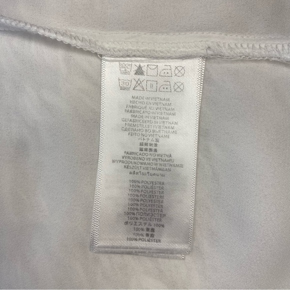 MICHAEL Michael Kors White Blouse with Gold Zipper Long Sleeves Size 1X - Picture 13 of 14